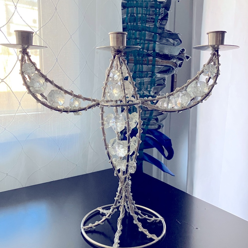 Elegant Crystal Candelabra-NWOT/Unused
